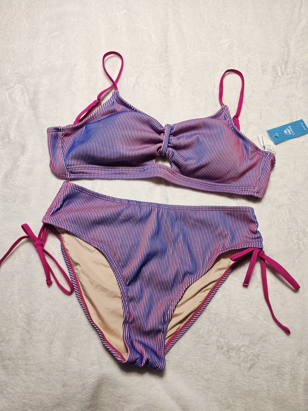 Cupshe Pink & Purple Iridescent Bikini Set - Two-Piece Swimwear